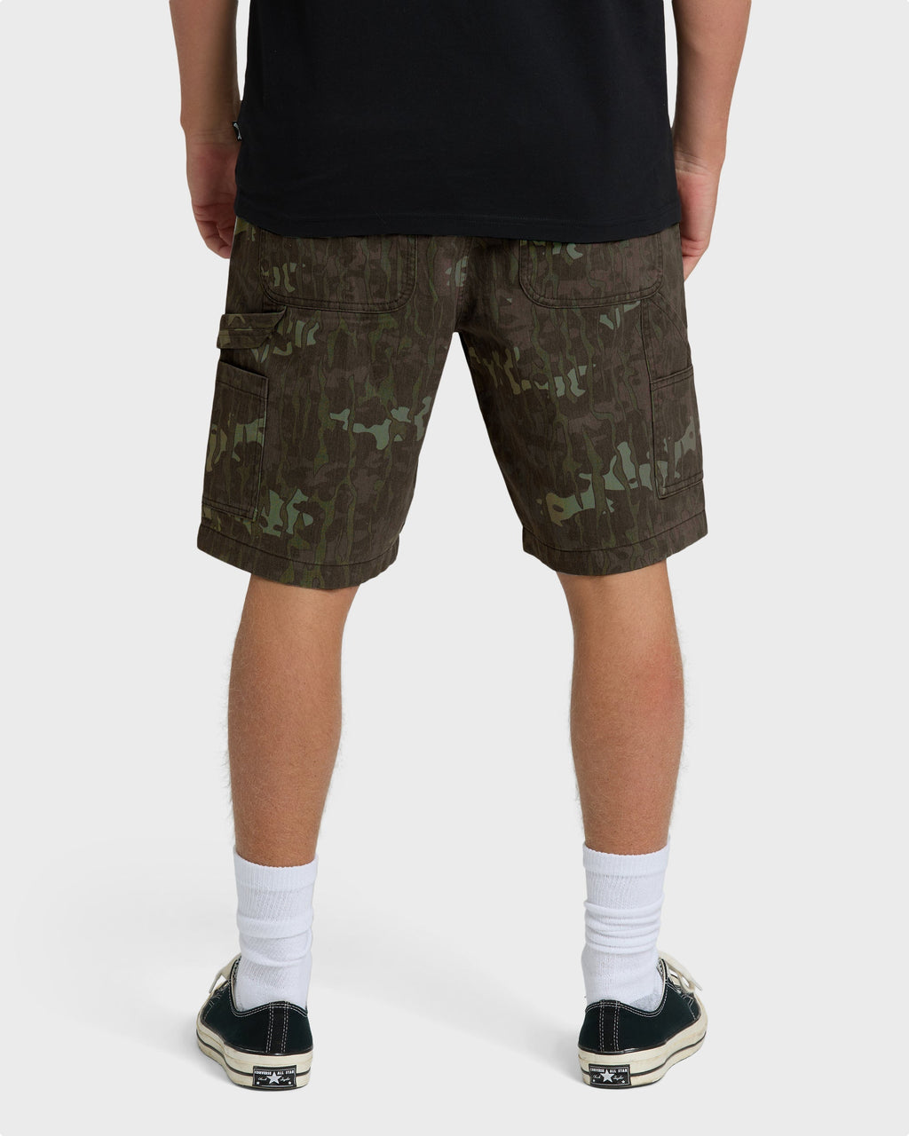 Bad Dog Elastic Shorts - Green Camo