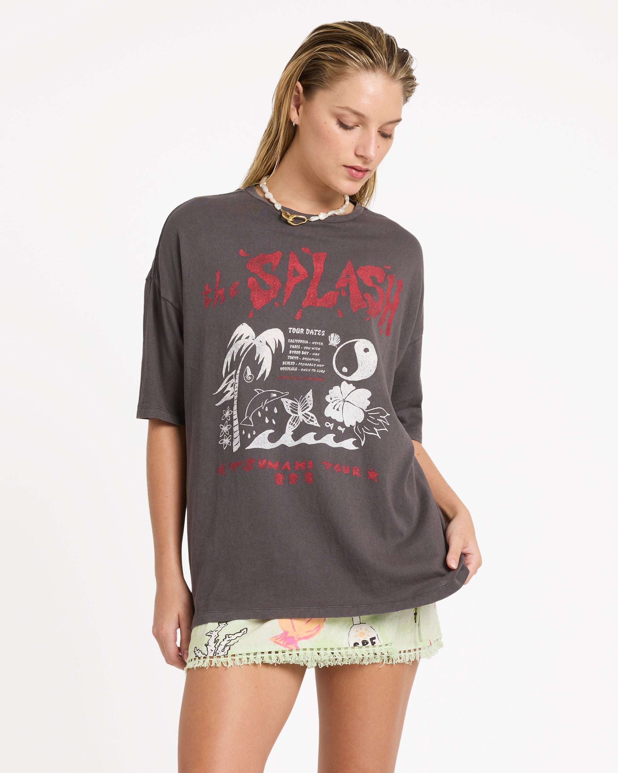 Lottie Hall Short Sleeve T-Shirt - Off Black